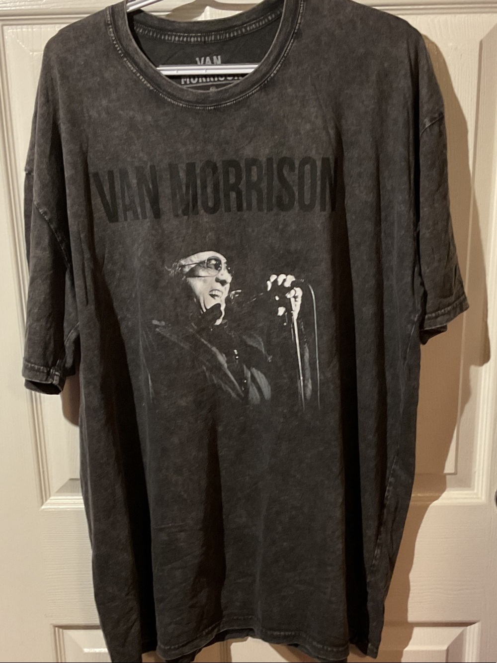 Van Morrison Mineral Washed Black Graphic Short-Sleeve Tee